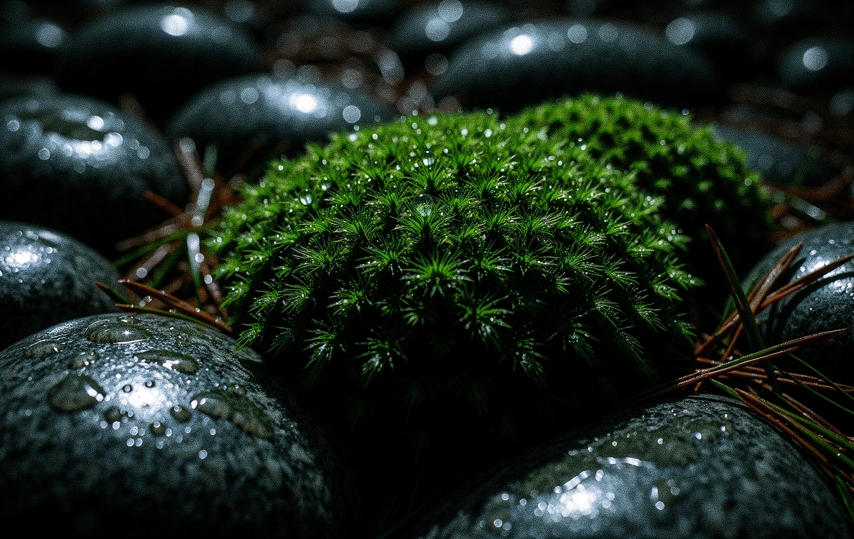 Naturalne środowisko mchów i kamieni